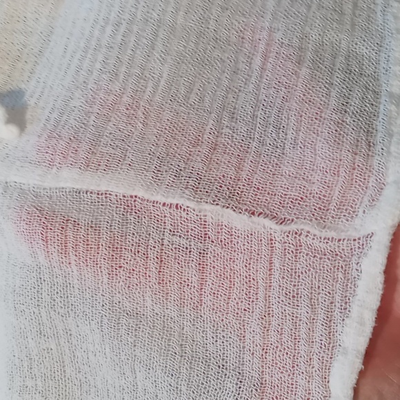 Rip Curl Ladies White Gauze Beach Cover Up/ Top Size Large Lace V-Neck - Picture 9 of 13